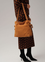 Замшевая сумка Deboro 31126 желтый янтарь