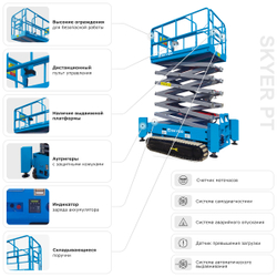 Ножничный гусеничный подъемник SKYER PT1623