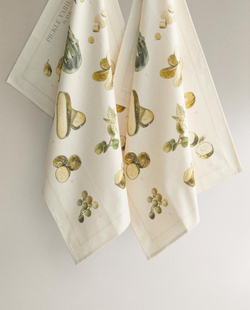 ZARA HOME КУХОННОЕ ПОЛОТЕНЦЕ С ПРИНТОМ (НАБОР ИЗ 2 ШТ.),