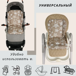 Вкладыш - матрасик в стульчик для кормления, коляску, качели.