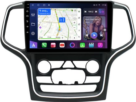 Магнитола для Jeep Grand Cherokee WK2 2013-2021 (взамен 8.4" экрана) - FarCar 9564F3 монитор 10" QLED на Android 13, 8 ядер (TS18), CarPlay, 4G SIM-слот