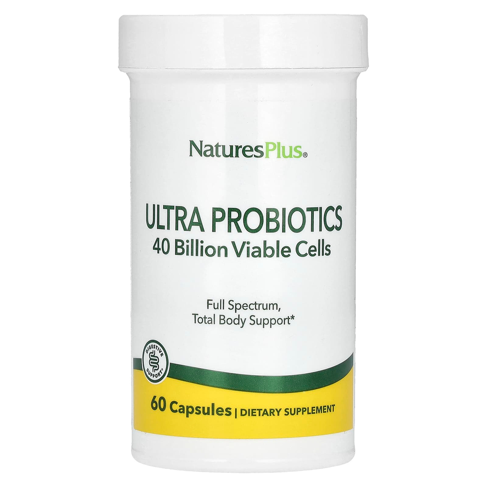 NaturesPlus, Ультрапробиотики, 40 млрд, 60 капсул