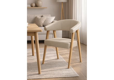 Стул деревянный Woodville Невада 2 натуральное дерево, ткань 135