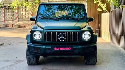 Mercedes G-Class в цветной полиуретан Carbins PPF Satin Olive Green MF-16C