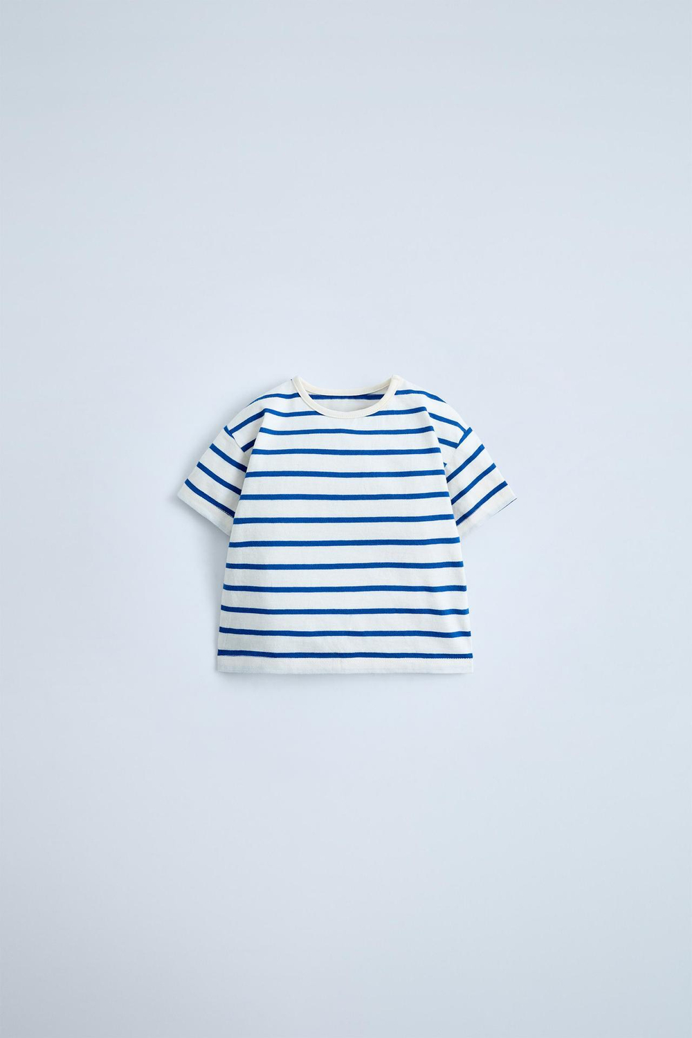 ZARA НАБОР ИЗ ТРЕХ ФУТБОЛОК В ПОЛОСКУ, СИНИЙ