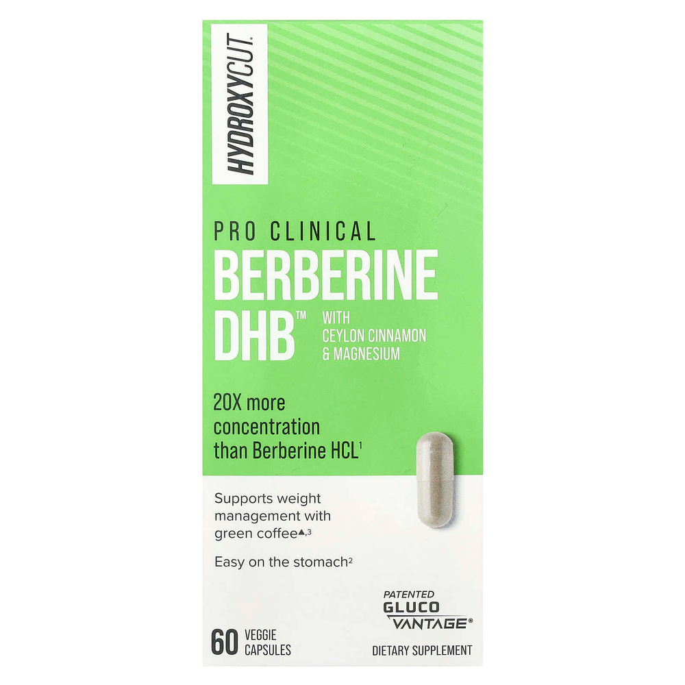Hydroxycut, Pro Clinical, берберин DHB ™, 60 растительных капсул