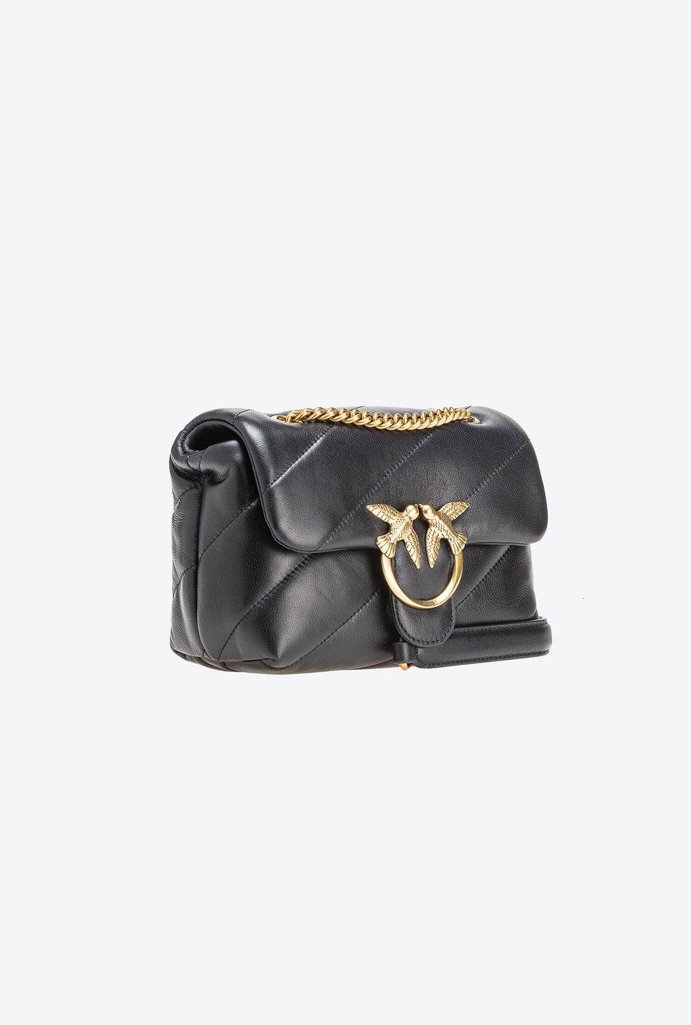 MINI LOVE BAG PUFF MAXI QUILT - black/gold