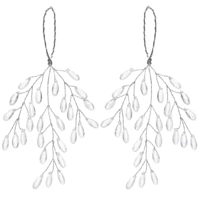 Украшение новогоднее «Хрустальная нега» 20 см (набор 2 шт)