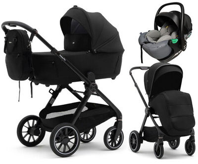 Коляска Agex Prima Pro 3 в 1 с автокреслом i-Safe S Grey APP626 Black (Черный)