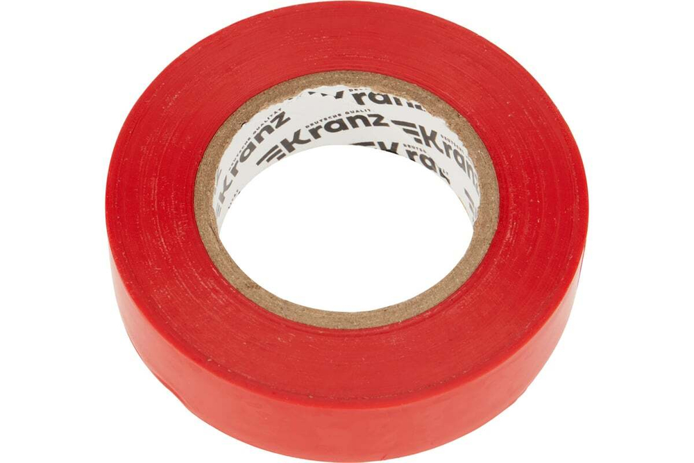 Изолента ПВХ KRANZ 0,13х19 мм, 25 м, красная KR-09-2204