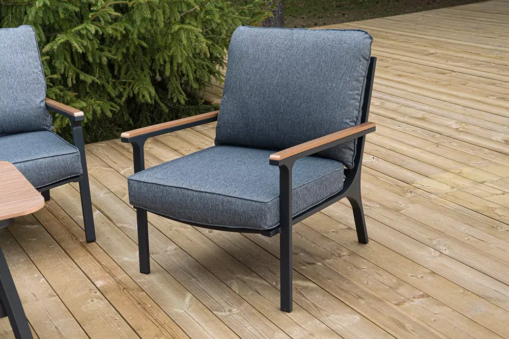 "Крокус" лаунж-зона 5-местная из алюминия, цвет темно-серый