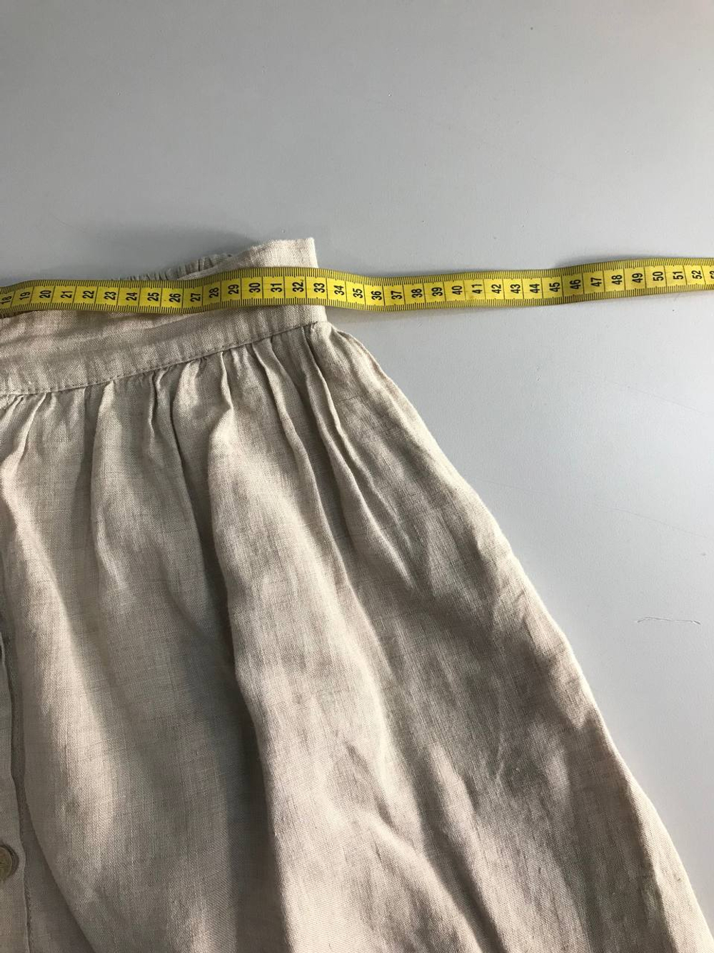 Юбка свободного кроя льняная, визуально 46 размер