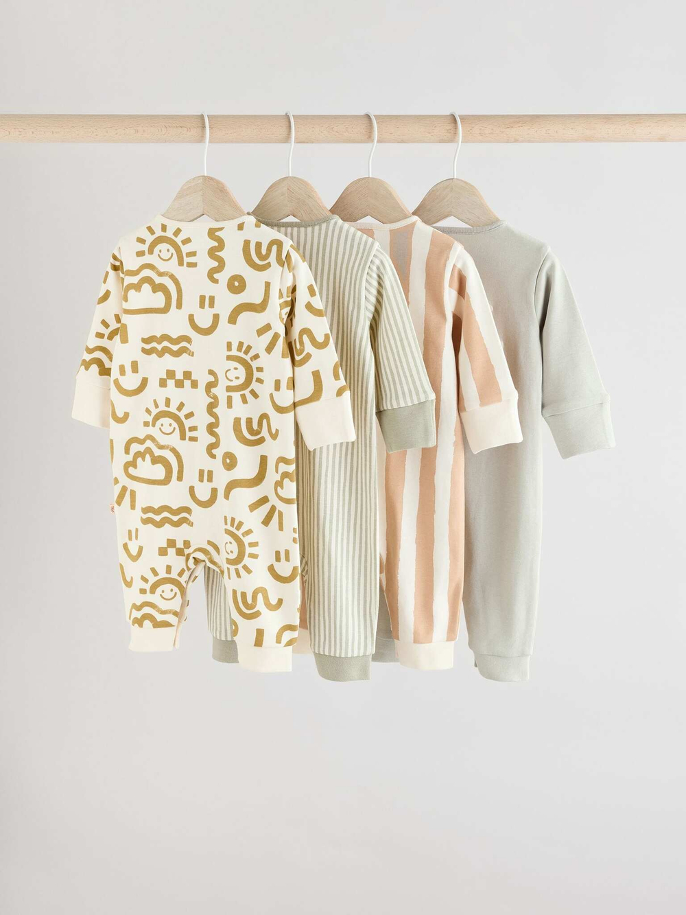 Комбинезон / Cлип для малышей Next E19-560, 4 шт., Бежевый