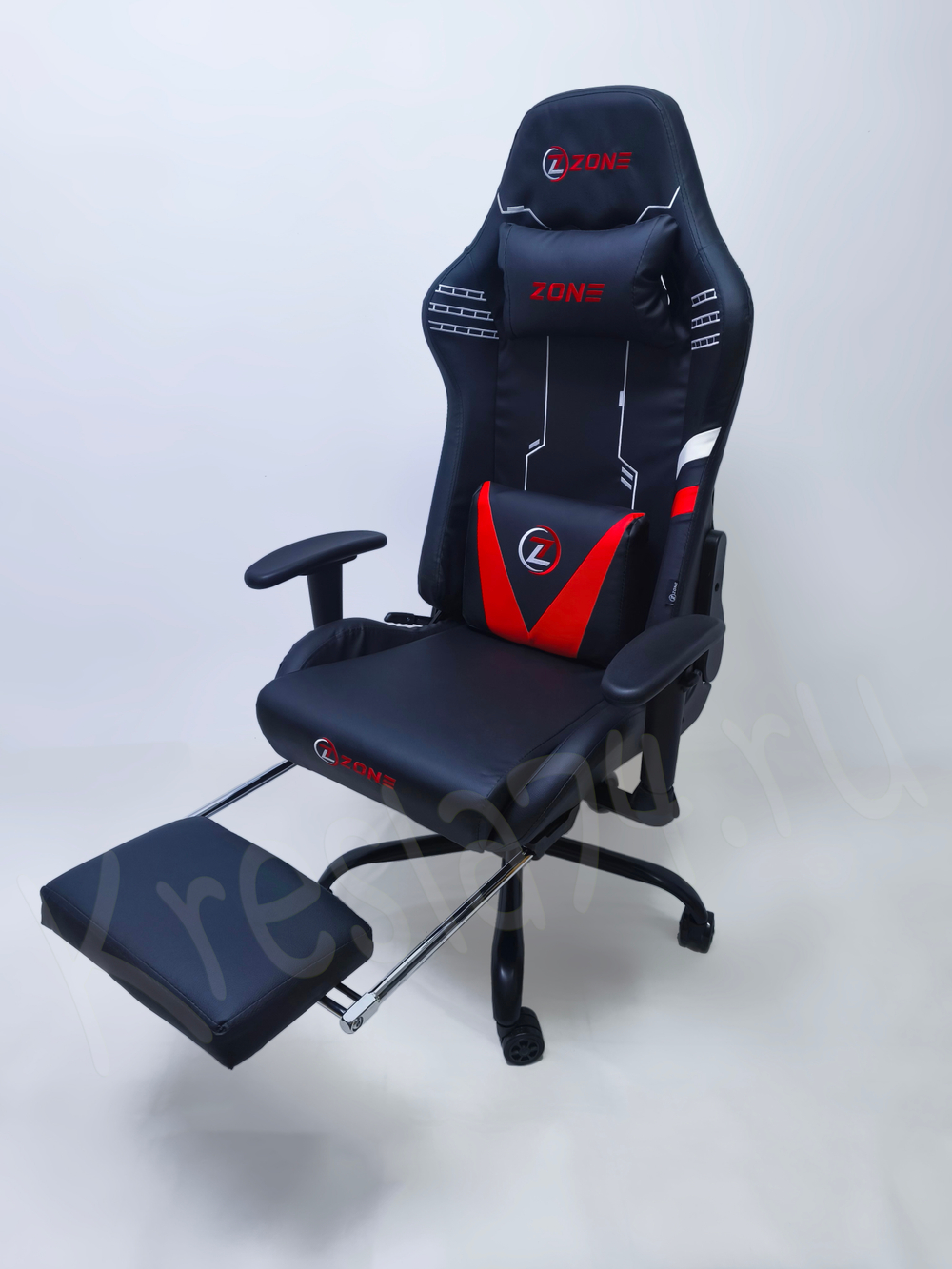 Геймерское кресло из эко кожи с качанием