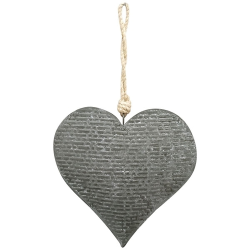 Декор подвесной "Сердце" серое большое 20x4x20см