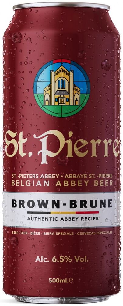 Пиво Сент Пьерр Брюн / St. Pierre Brune 0.5 - банка