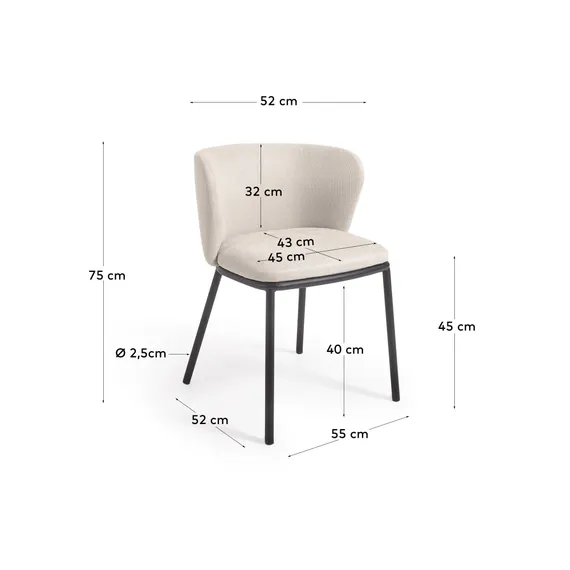 Стул Ciselia бежевый шенилл