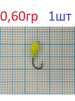 Мормышка вольфрамовая точеная Капля с ушком