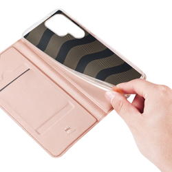 Чехол книжка из PU кожи розового цвета от Dux Ducis для Samsung Galaxy S25 Ultra, серия Skin Pro Series Case