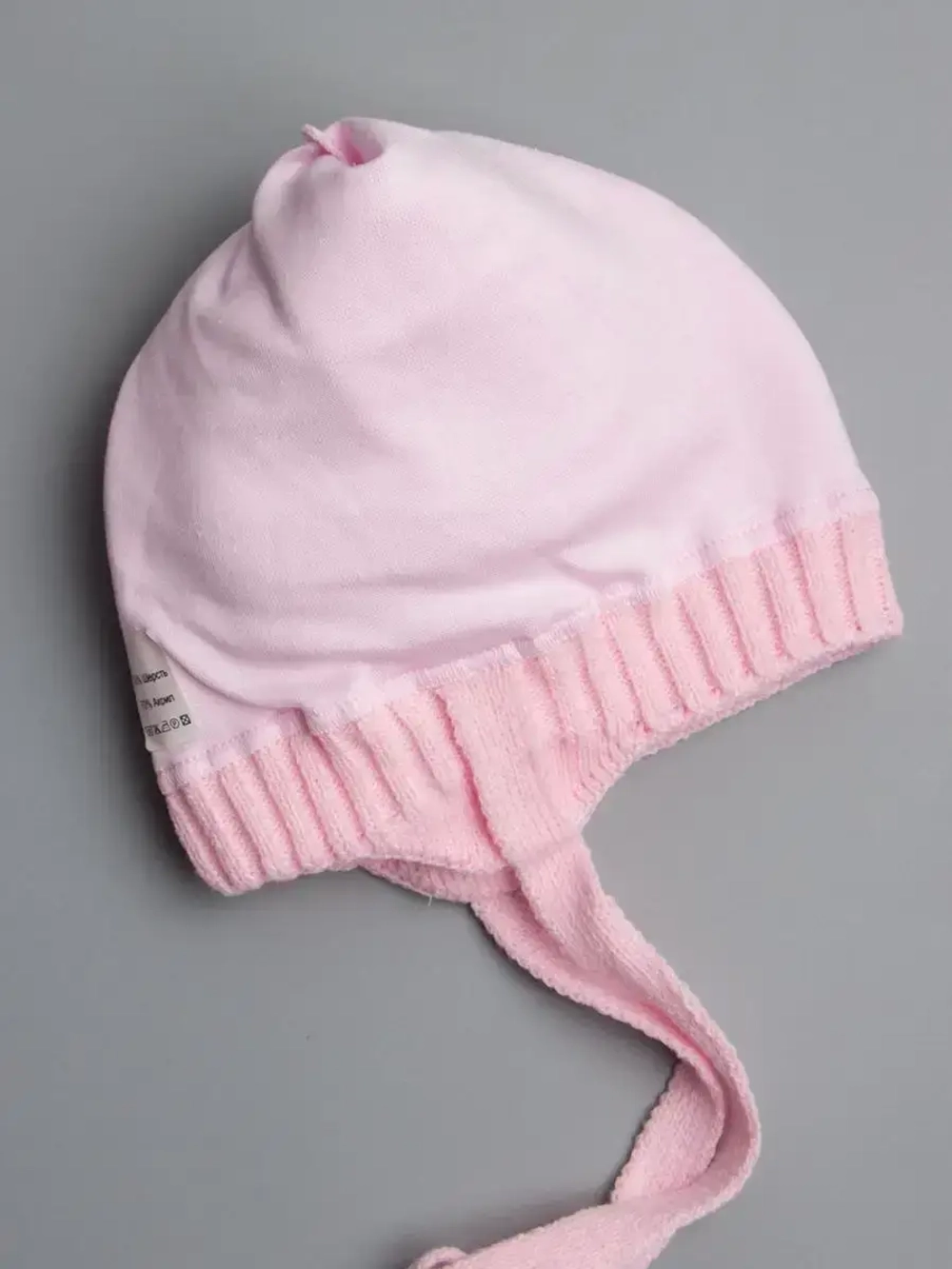 Шапка для девочки с ушками осенняя