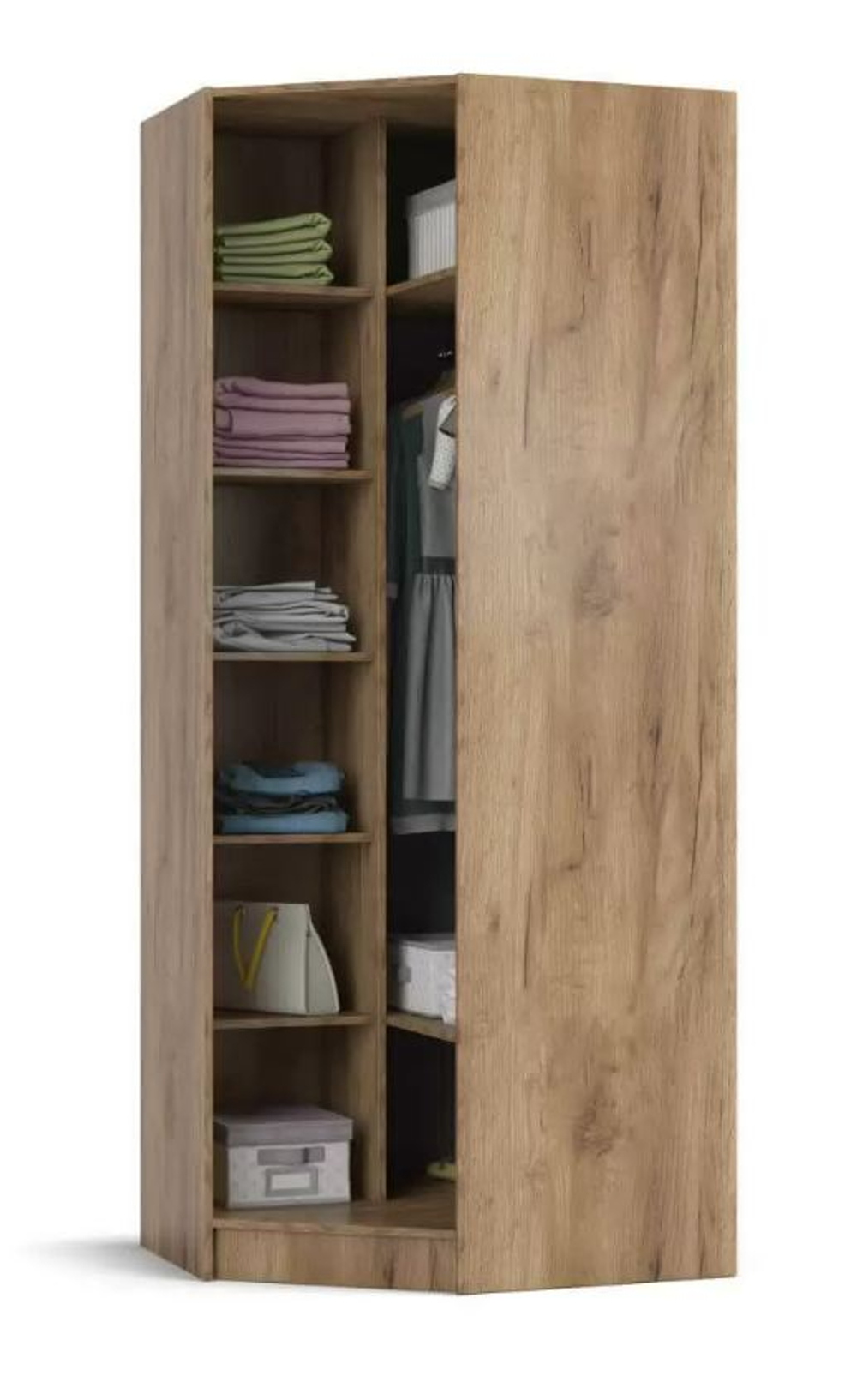 Шкаф Босс Угловой -1Д Крафт табачный + Серый графит (последний экземпляр)