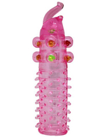 Насадка с бусинками стимулирующая из серии PENIS XL (Цвет: прозрачно-розовый)