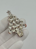 Брошь Ель из шариков