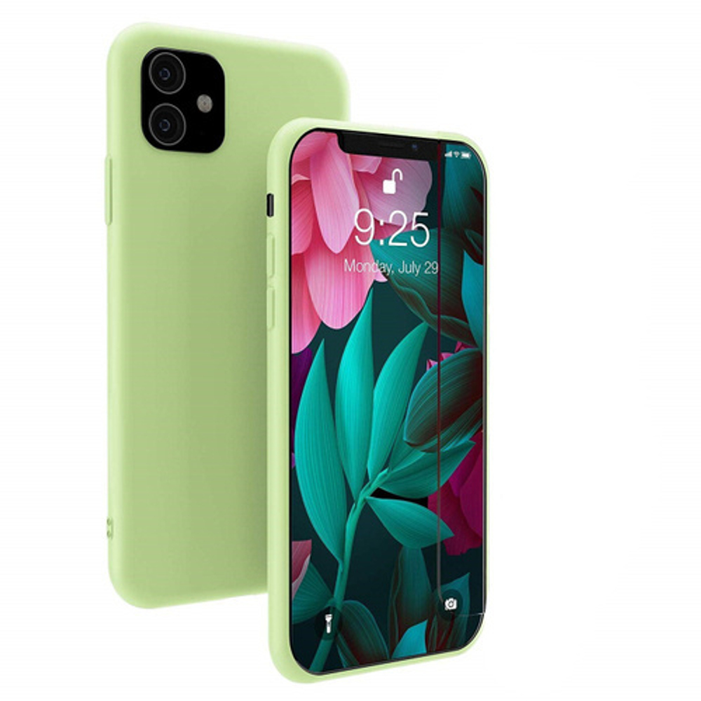 Накладка Apple 11 силикон матовый оливковый Zibelino