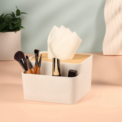 Органайзер для хранения BAMBOO, с крышкой, 3 секции