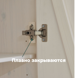 Шкаф 104х59х211, Мадейра, распашной для одежды, деревянный, в прихожую, гостиную, спальню ассив сосны, с полками и штангой, Dipriz