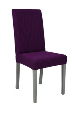 Чехол на стул без оборки Зигзаг, цвет Фиолетовый