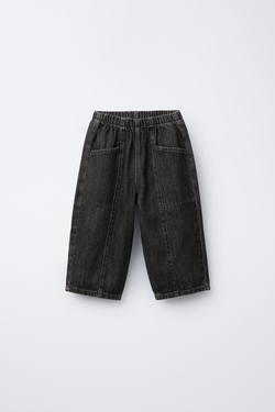 ZARA ДЖИНСЫ BALLOON С КАРМАНАМИ, СЕРЫЙ