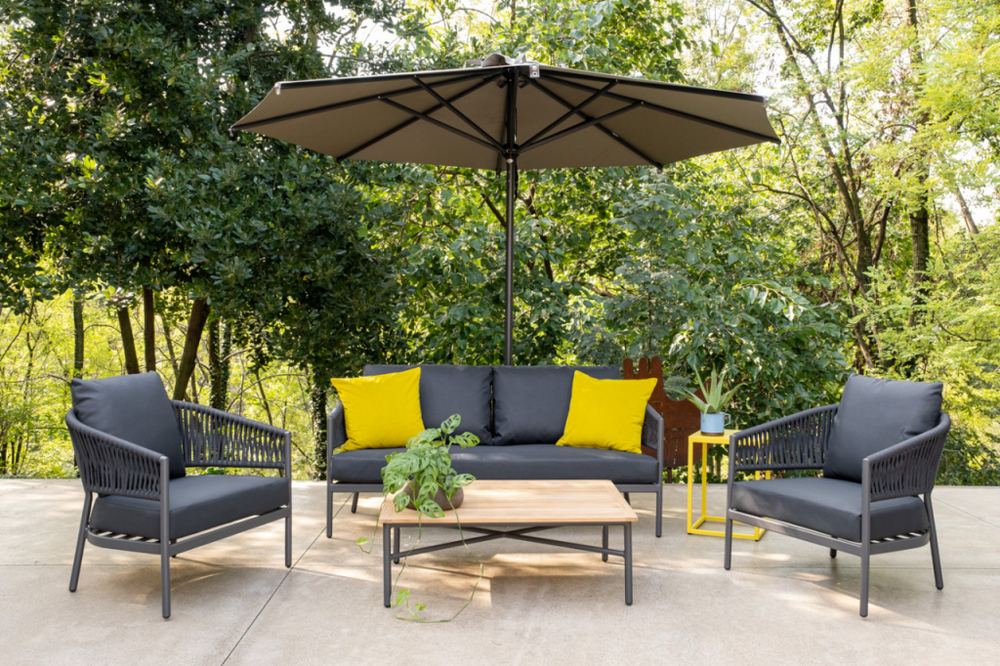 Зонт профессиональный Ø3.5 м Scolaro Napoli Standard, антрацит, слоновая кость