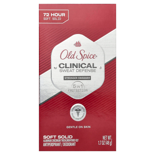 Old Spice, Clinical Sweat Defense, антиперспирант / дезодорант, для укрепления духа, 48 г (1,7 унции)