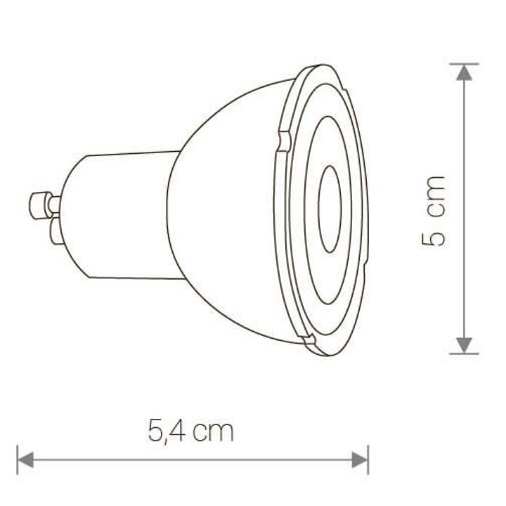 Лампа светодиодная GU10 7W 4000K прозрачная 9178