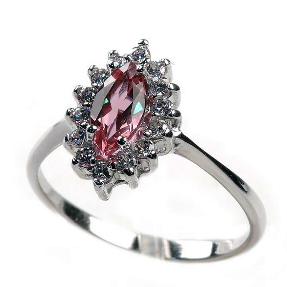 Кольцо "Лилиана" султанит, циркон