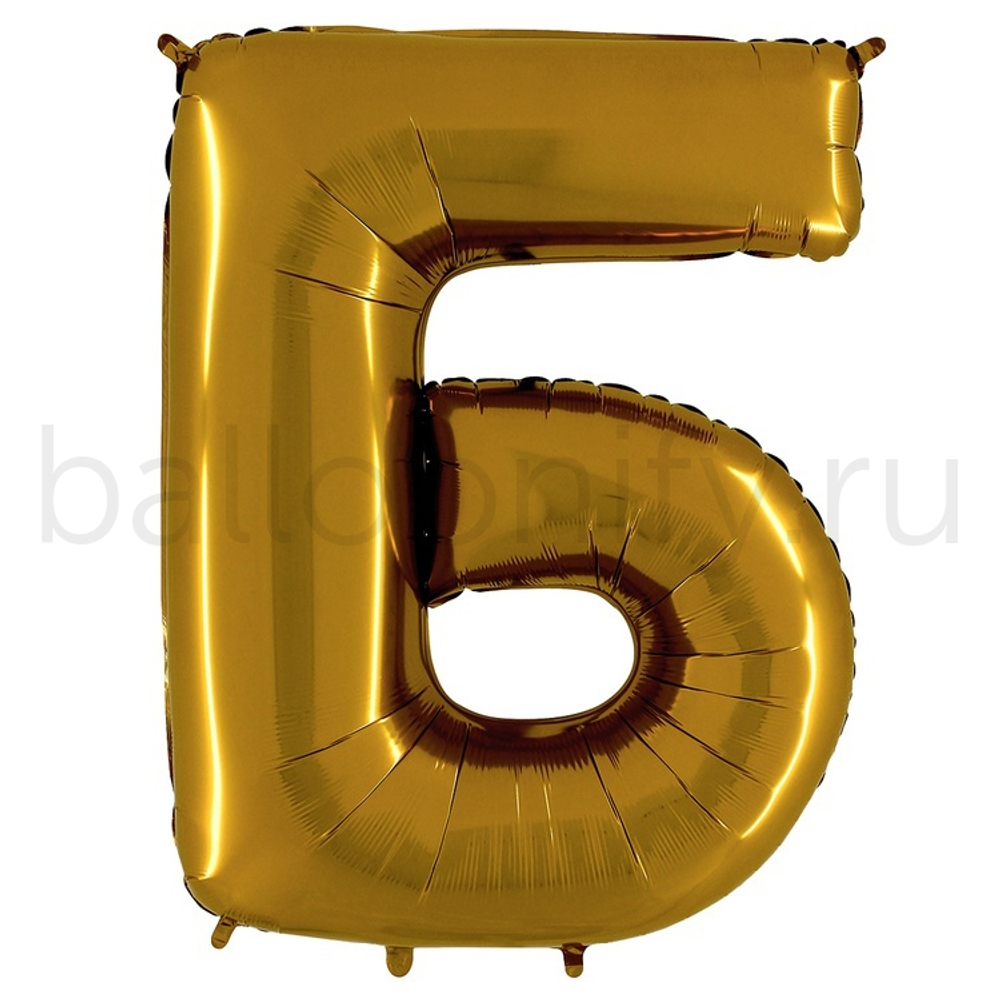 Фольгированная фигура, Буква Б 100 см Gold