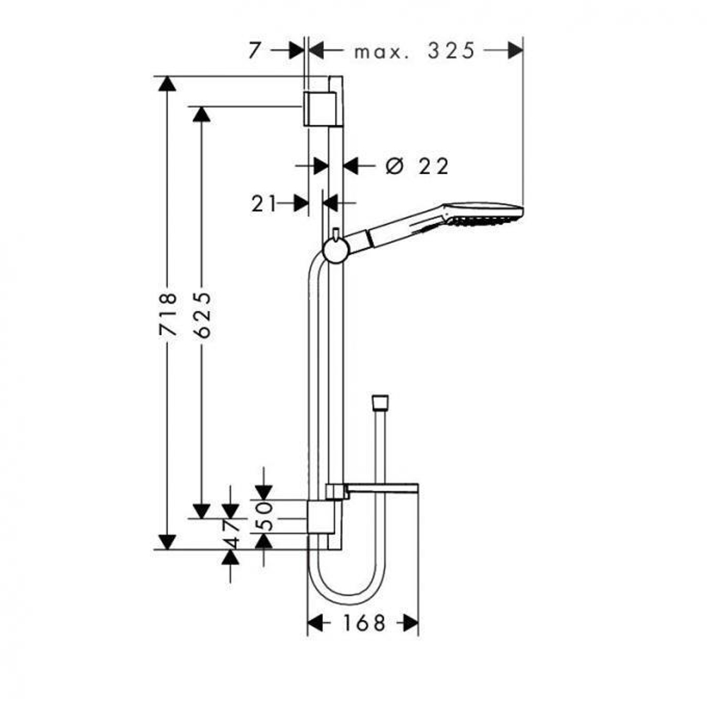 Душевой набор Hansgrohe Raindance Select E 120 26620000