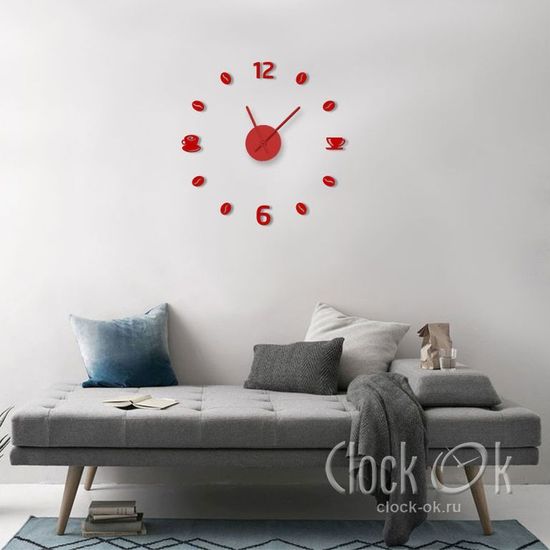 Настенные 3D часы Coffee