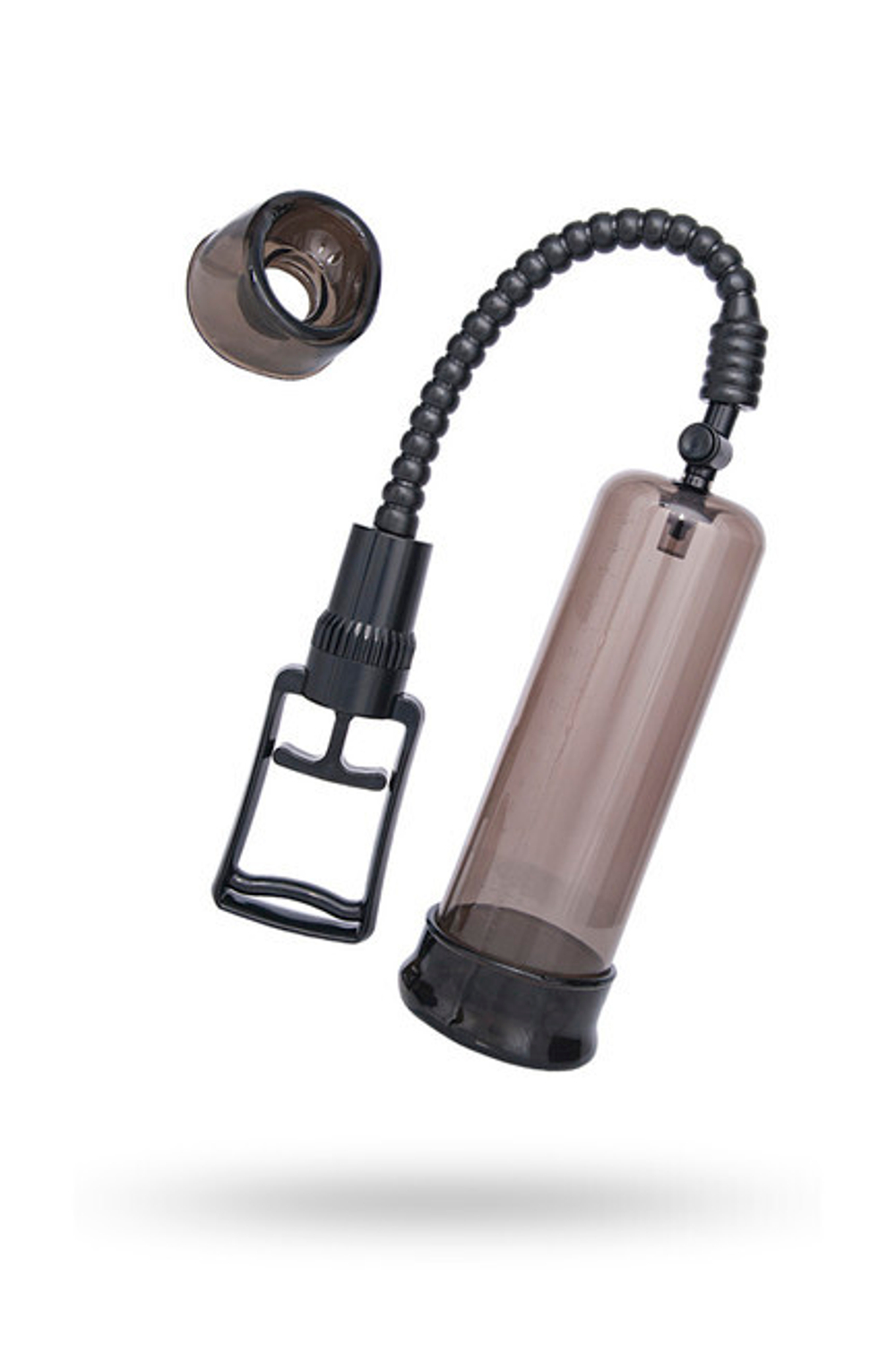 Вакуумная помпа с насадкой Sexus Men Training (20 см , черно-прозрачный ) (Цвет: черно-прозрачный)