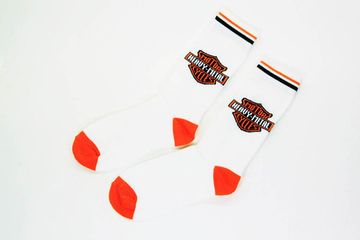 Носки Heavy Metal Motorcycles ( белые, длинные )