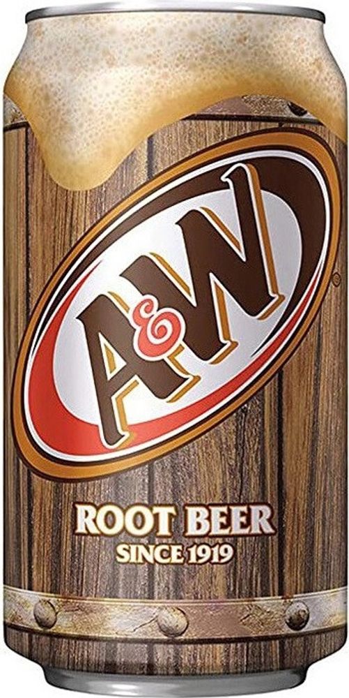 Газированный напиток Аллен &amp; Райт Рут Бир / A&amp;W Root Beer 0.355 - банка