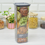 Контейнер для сыпучих продуктов 2л "Смарт" чернильно-серый