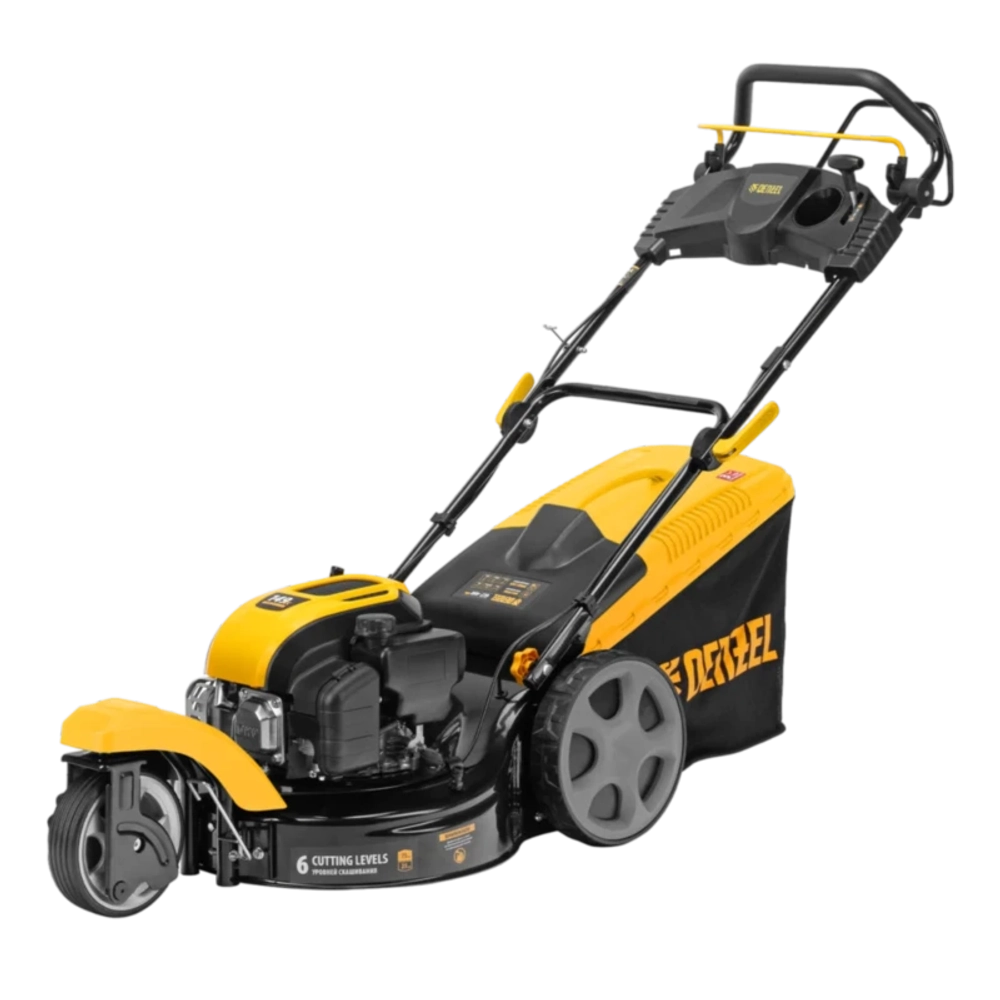 Газонокосилка бензиновая DENZEL GLT-460SP-T: 3.3 л.с., нож 46 см, 58810