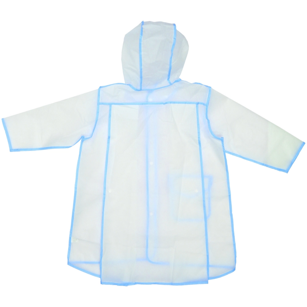 Дождевик-плащ детский «Neo» с капюшоном и завязками, на кнопках, цвет голубой, р. XXL(72*61см.)