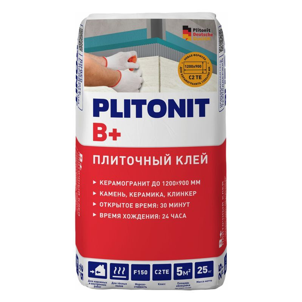 Клей для плитки Plitonit B+ С2ТЕ 25 кг