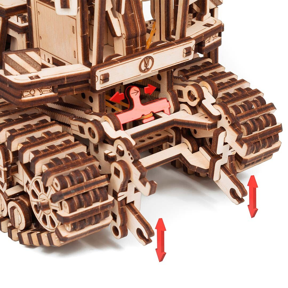 Комбайн из дерева “Косилка самоходная CS-150” от EWA от EWA - Деревянный конструктор, сборная механическая модель, 3D пазл