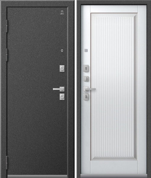 Входная дверь Центурион LUX-7 Пепельный муар - Кашемир белый (2025)
