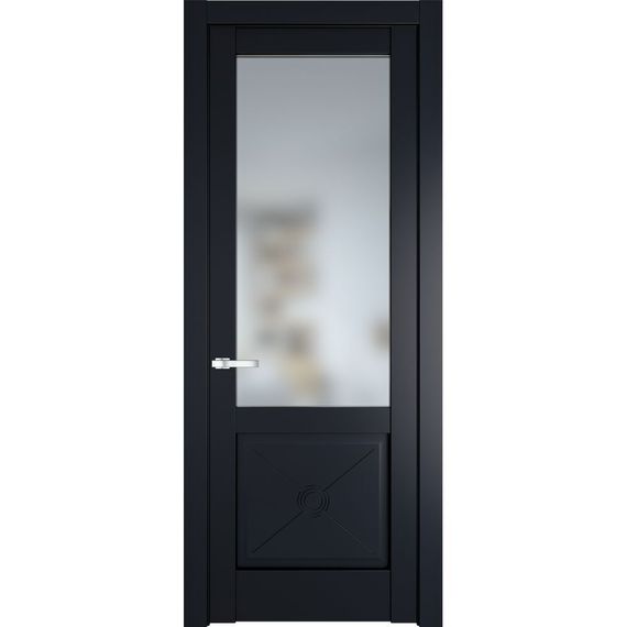Межкомнатная дверь эмаль Profil Doors 1.2.2PM нэви блу остеклённая