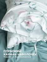 PLACIDITY 2 наволочки, сатин светло-зеленый 50x70см